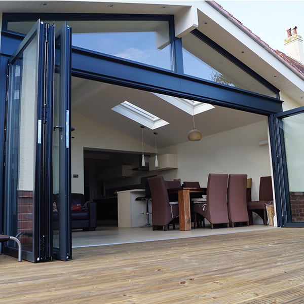 Single Storey Extension with Bi-folding Doors and Gable Windows onto ...