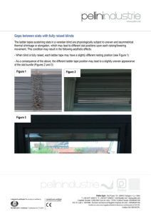 Uni-Blinds - Gaps between slats with fully raised blinds