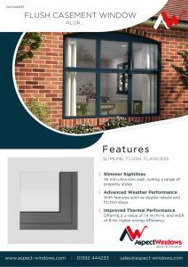 AluK 58BW ST Flush Slimline Window Datasheet