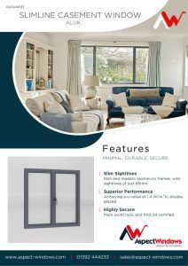 AluK 58BW ST Slimline Window Datasheet