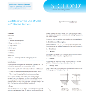 Guidelines for the Use of Glass in Protective Barriers – Glass and Glazing Federation