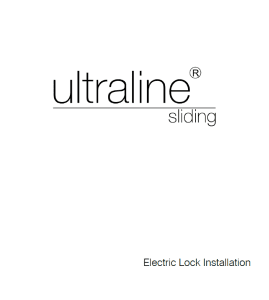Ultraline Locking and Wiring Instructions