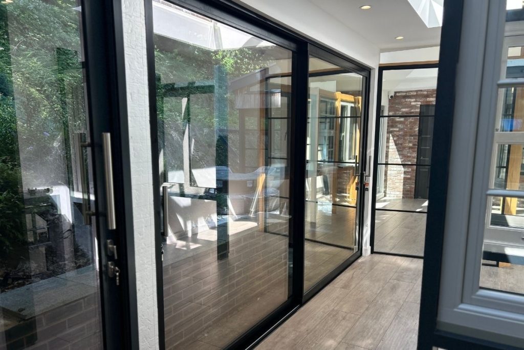Aluna Slider Lift and Slide in the Aspect Windows Showroom.