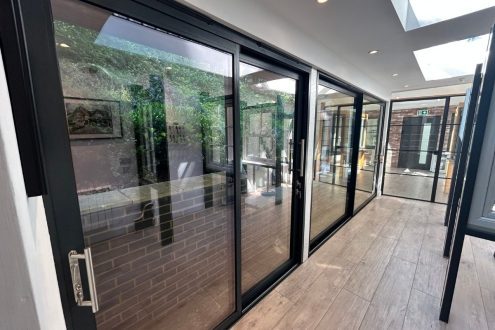 Aluna Slider in the Aspect Windows showroom