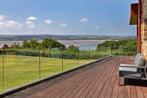 Glass Balustrading installed in Topsham by Aspect Windows.