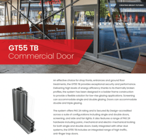 AluK GT 55 TB Commercial Door – Data Sheet